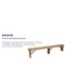 Flash Furniture HERCULES Series 8' x 12'' Antique Rustic Solid Pine Folding Farm Bench with 3 Legs XA-B-96X12-L-GG - alternate 6